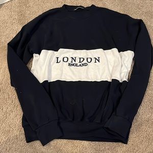 Brandy Melville London England embroidered long sleeve top